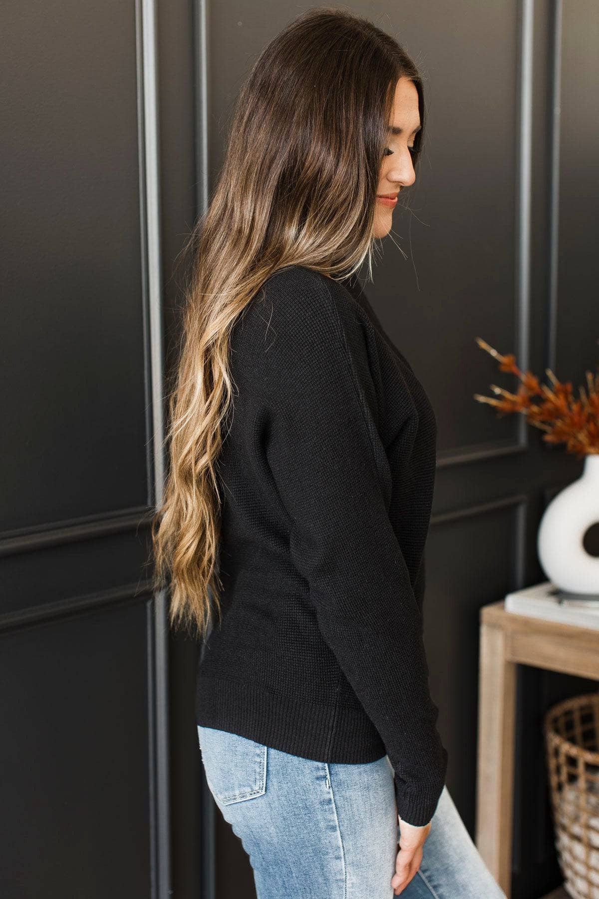 Immediate Yes Knit Sweater- Black - Image 6