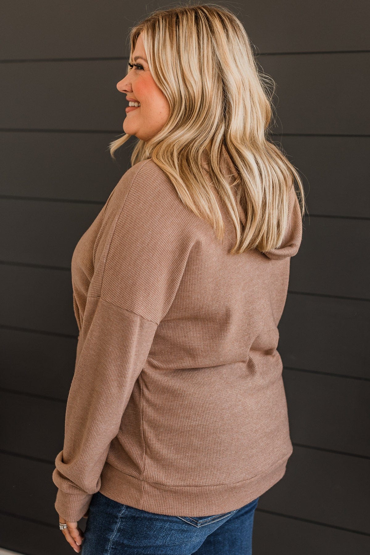 Impressed By You Hooded Top- Mocha - Image 5