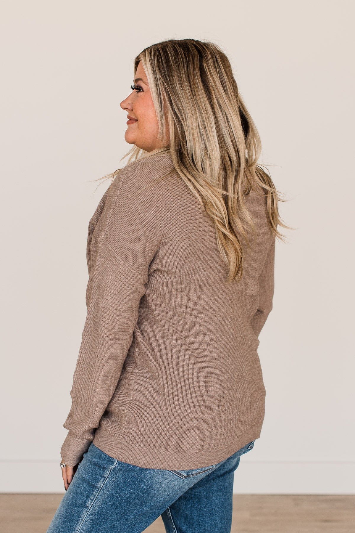 In Good Company Button Cardigan- Mocha - Image 7