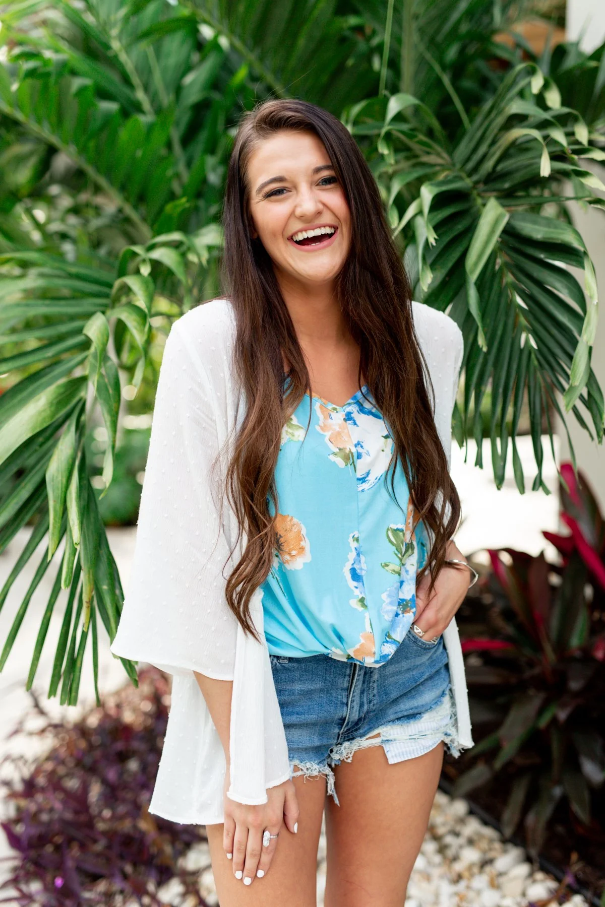 In The Breeze Bell Sleeve Kimono- Off White - Image 3
