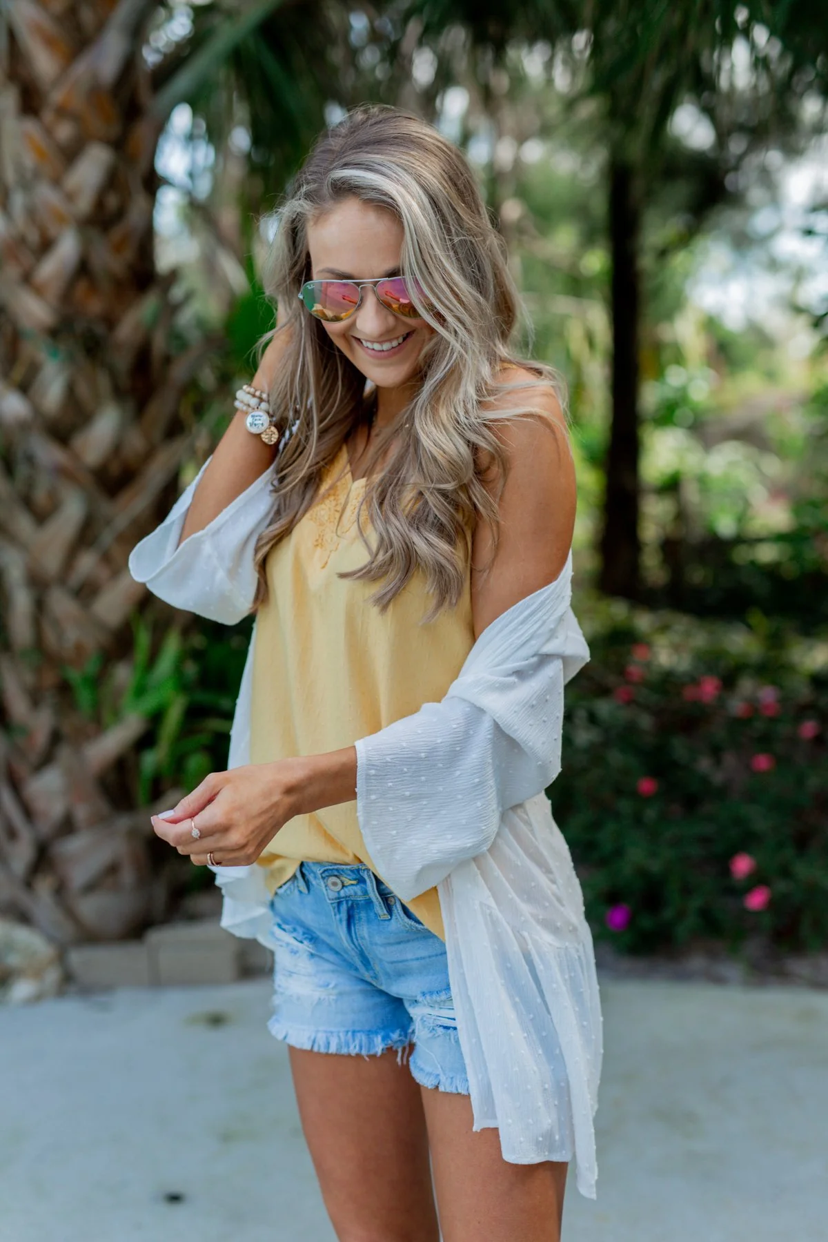 In The Breeze Bell Sleeve Kimono- Off White - Image 4