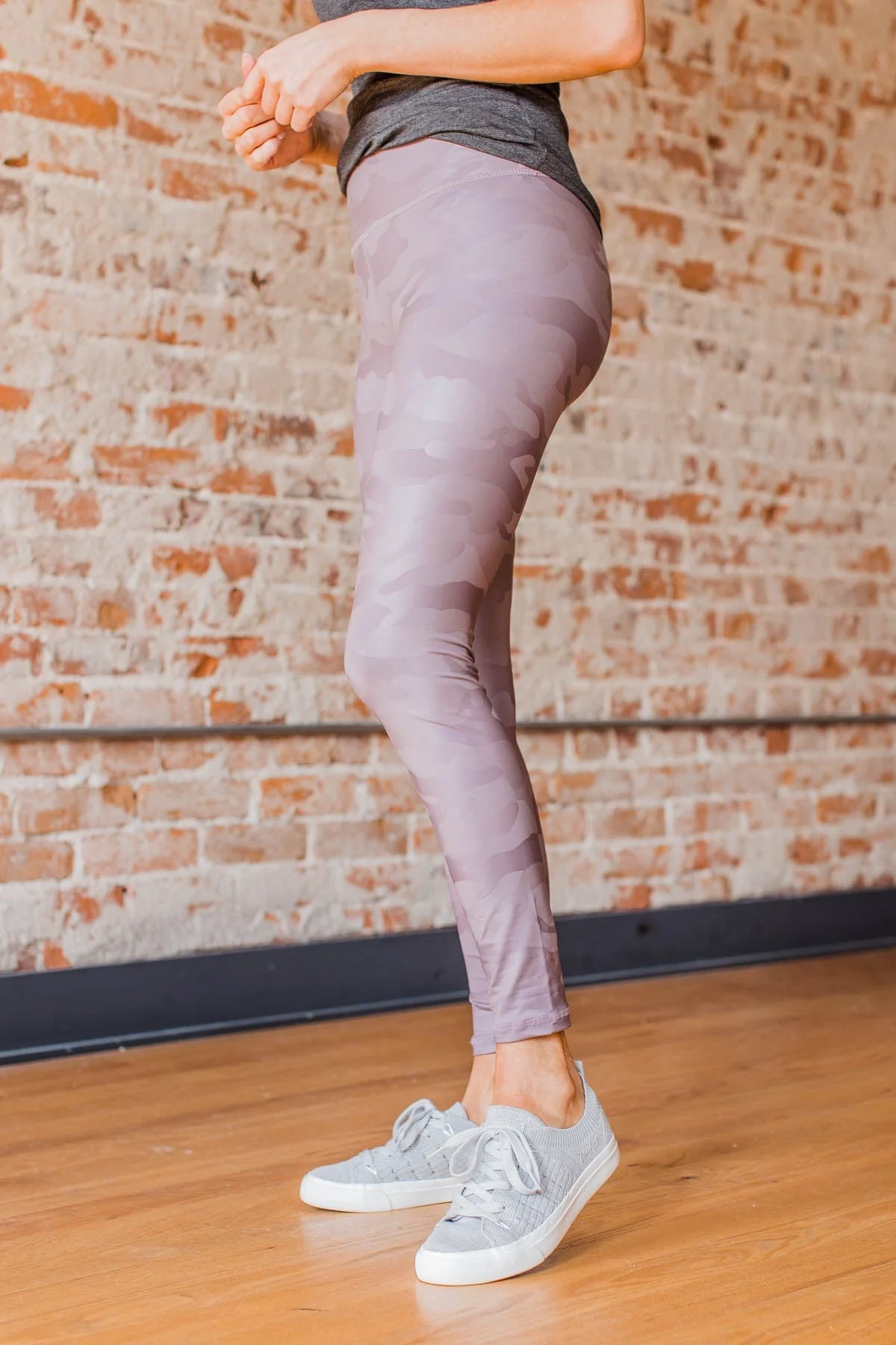 In The Zone Camo Print Leggings- Lavender - Image 6
