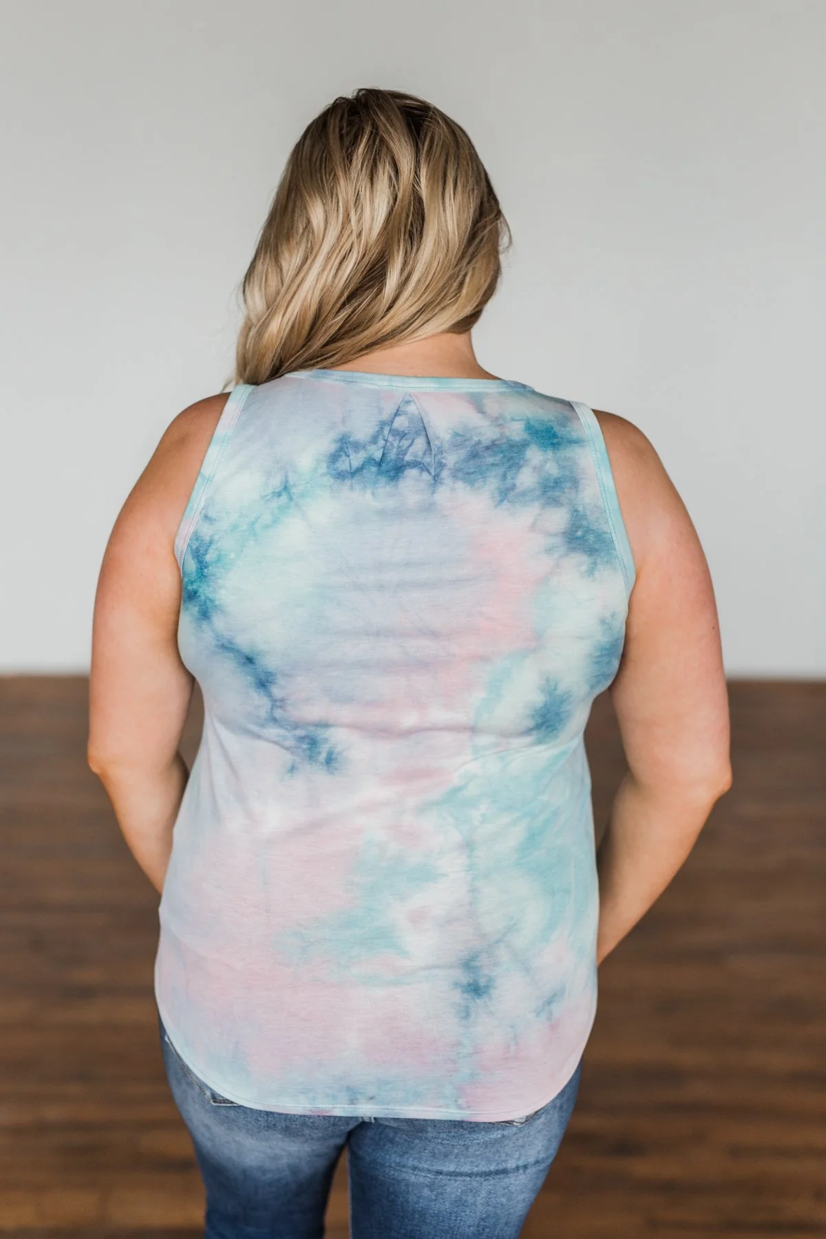 In With The New Tie Dye Tank Top- Blue, Purple, Pink - Image 16