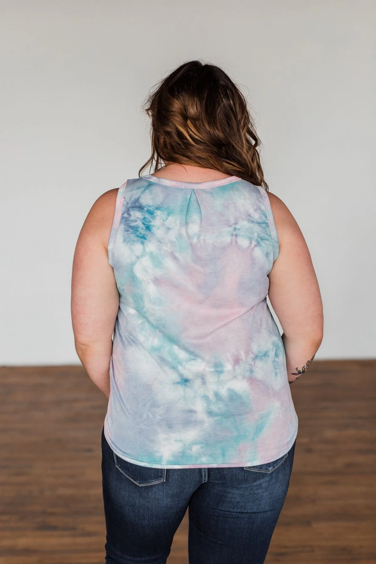 In With The New Tie Dye Tank Top- Blue, Purple, Pink - Image 17