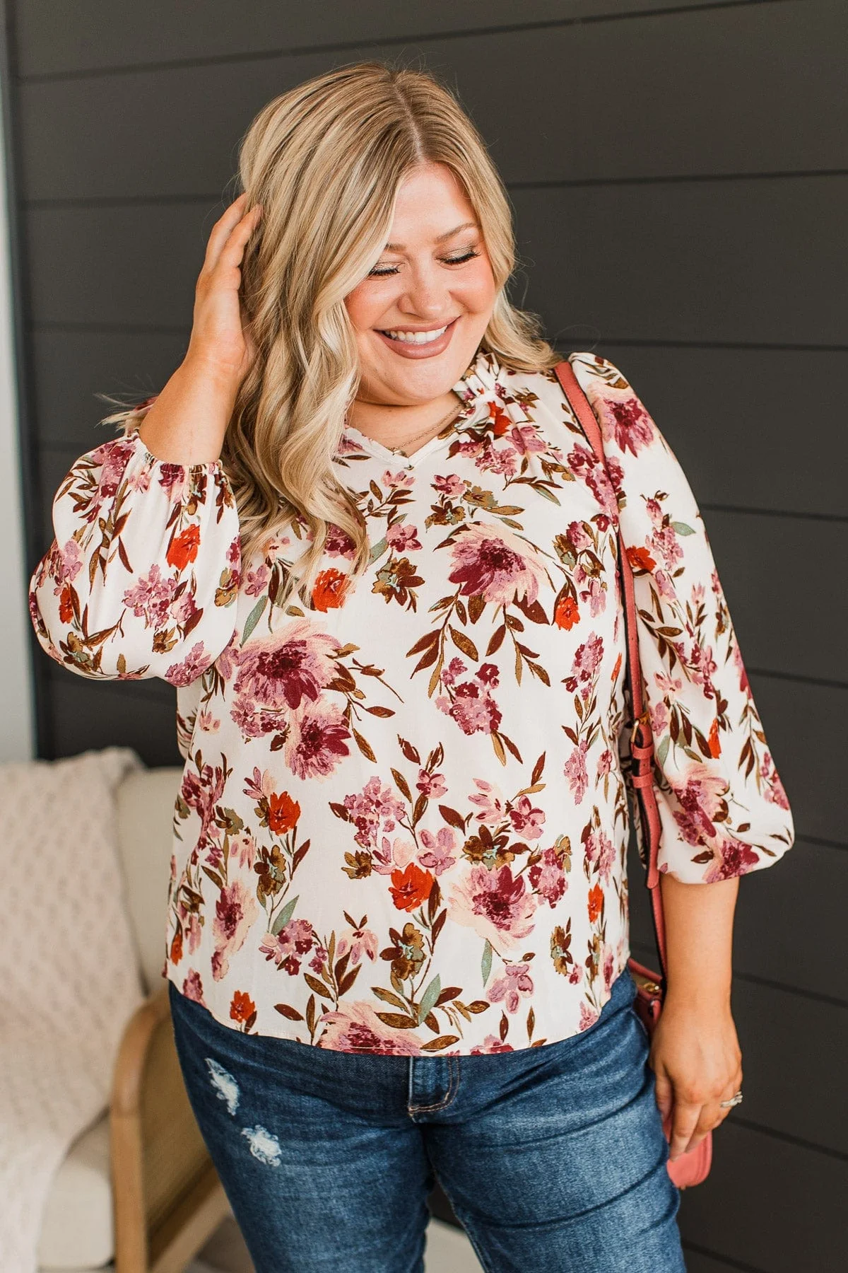 In Your Graces Floral Blouse- Cream - Image 6