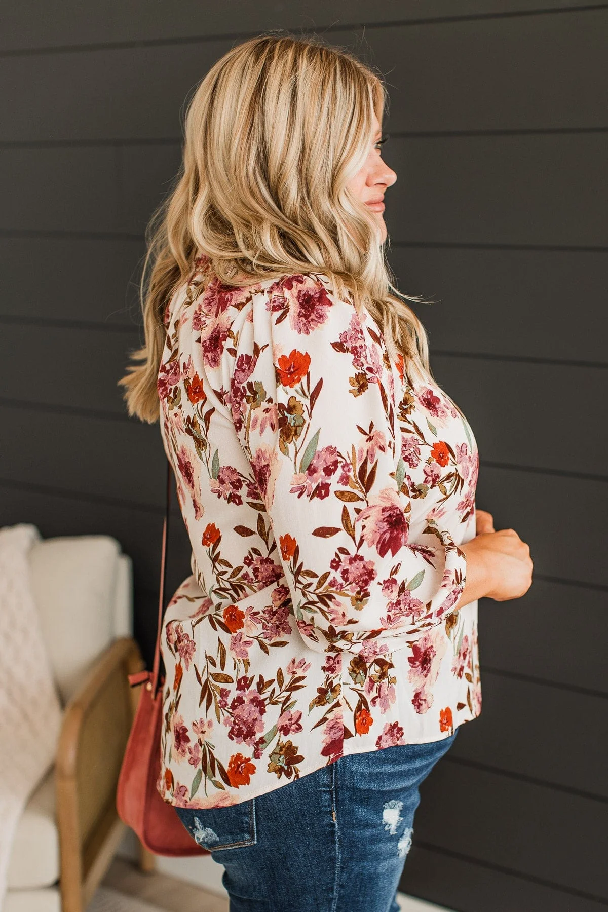 In Your Graces Floral Blouse- Cream - Image 8