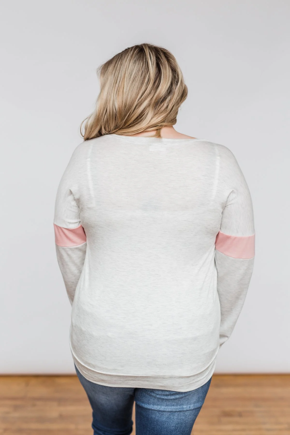 Including You & Me Long Sleeve Top- Pink - Image 11