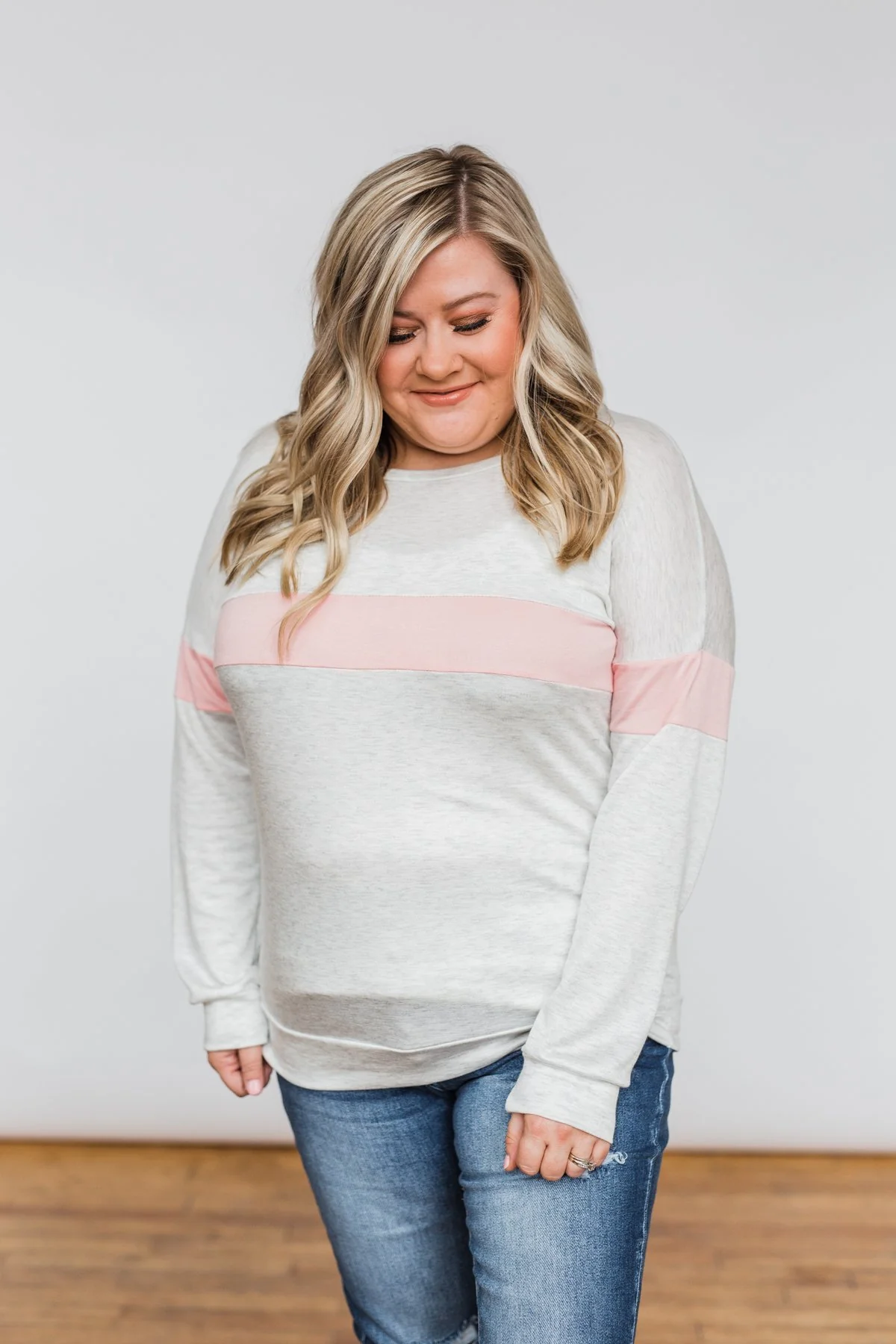Including You & Me Long Sleeve Top- Pink - Image 7