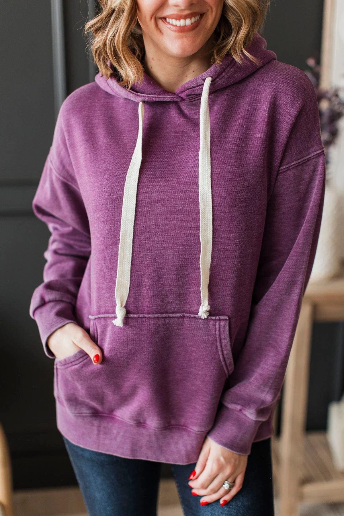 Incredible Devotion Drawstring Hoodie- Light Purple - Image 4