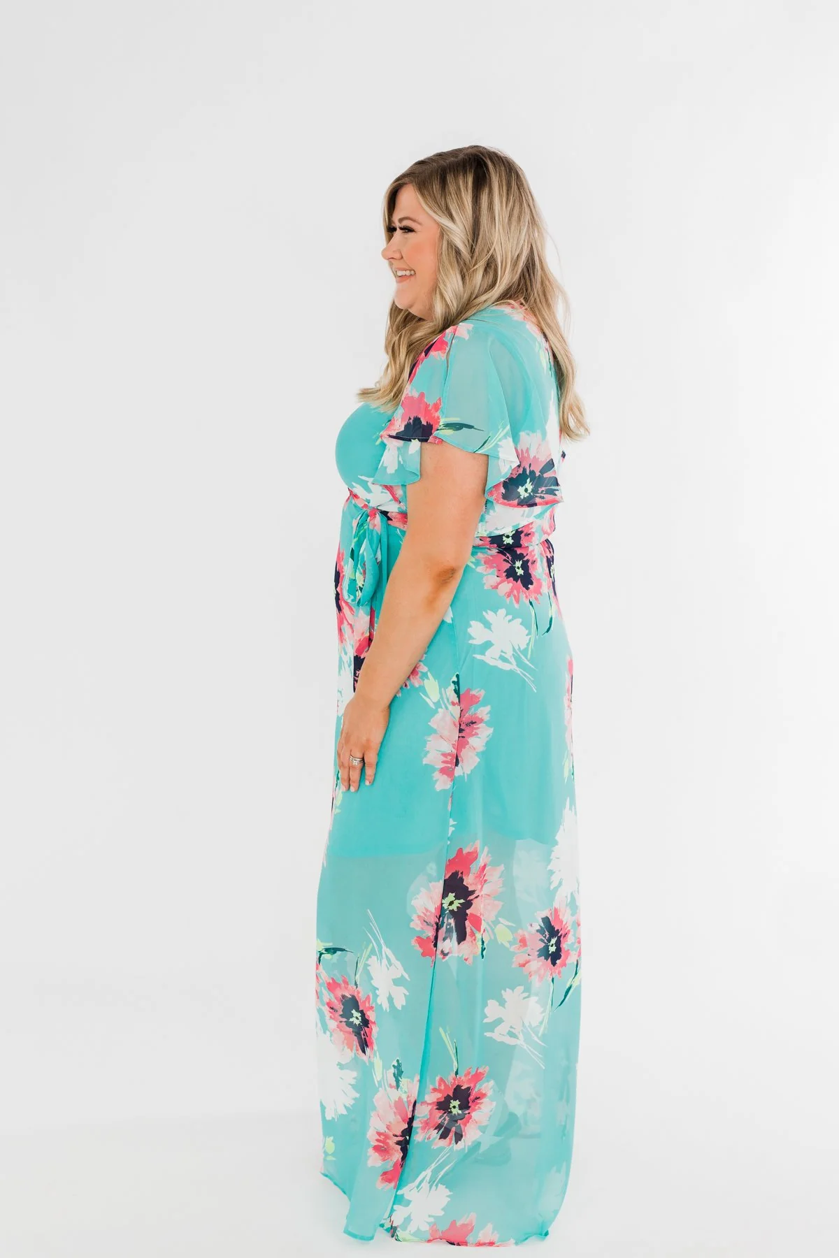 Inside The Dream Floral Maxi Dress- Mint - Image 11