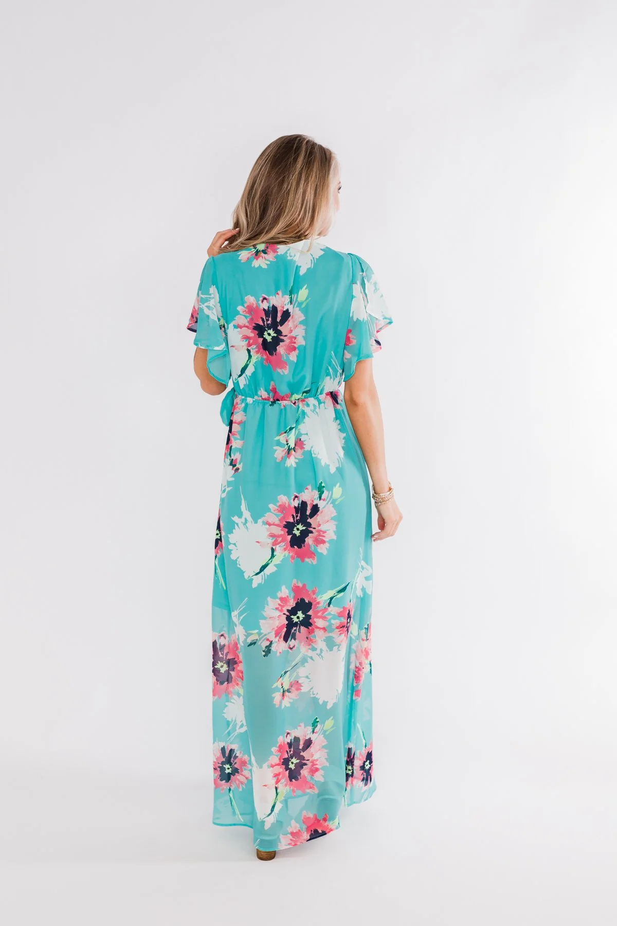 Inside The Dream Floral Maxi Dress- Mint - Image 12