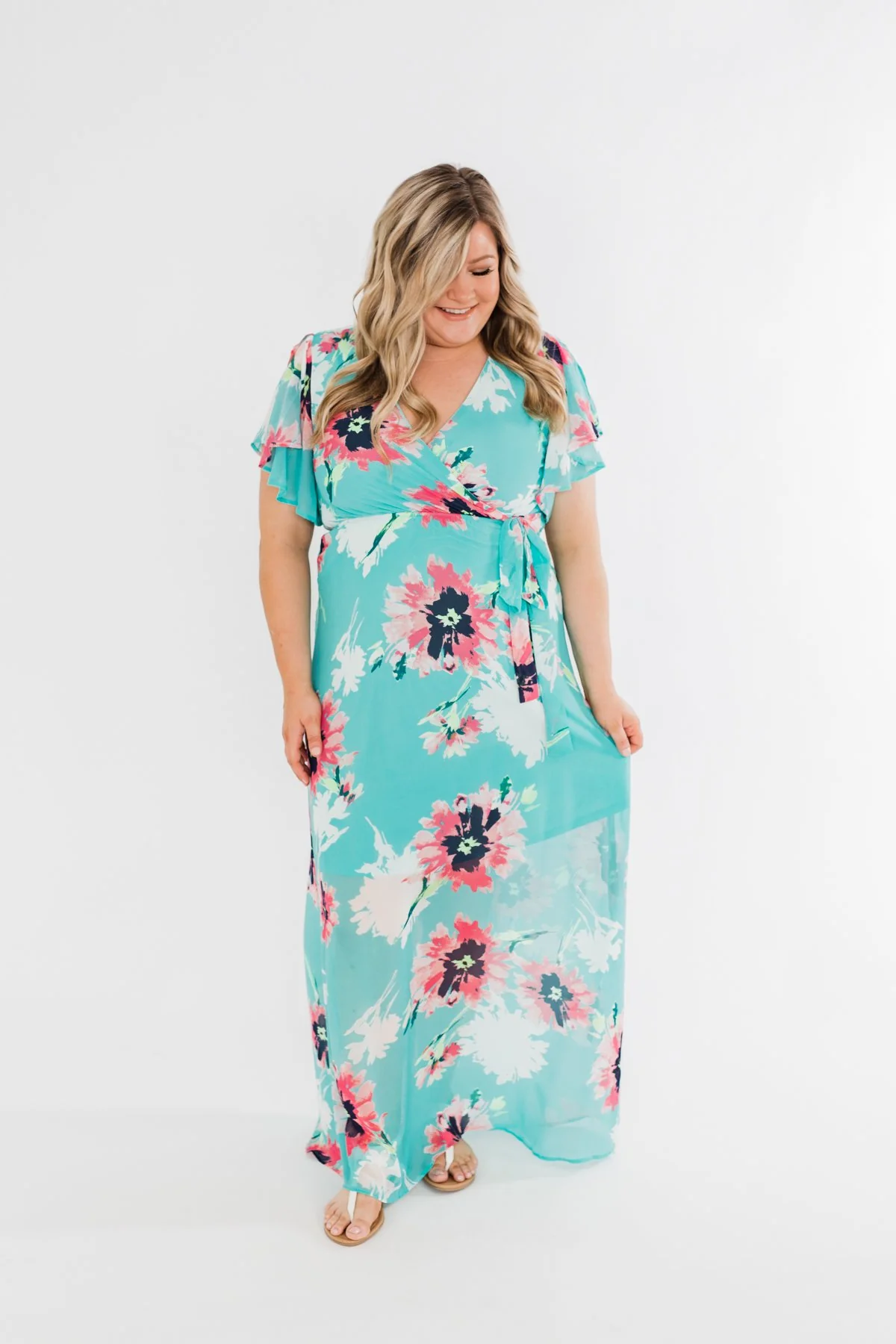 Inside The Dream Floral Maxi Dress- Mint - Image 8