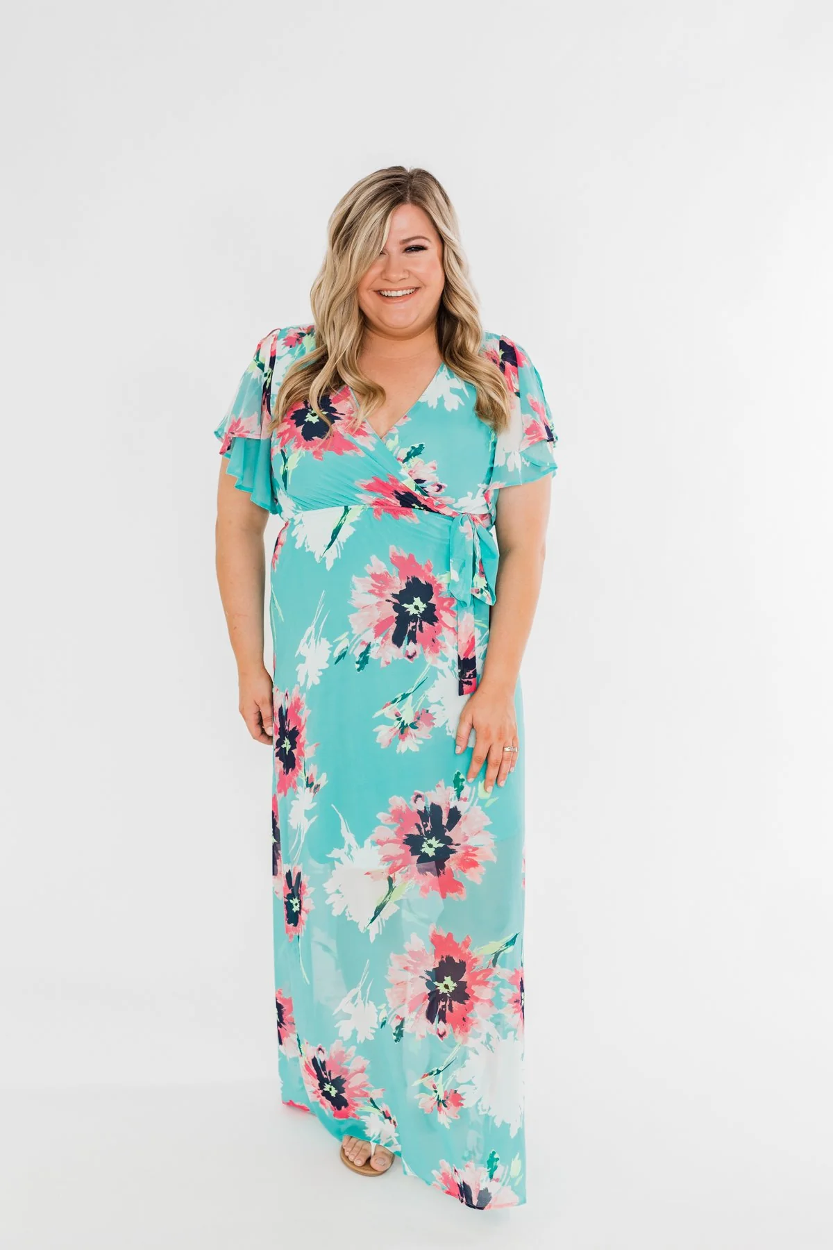 Inside The Dream Floral Maxi Dress- Mint - Image 9