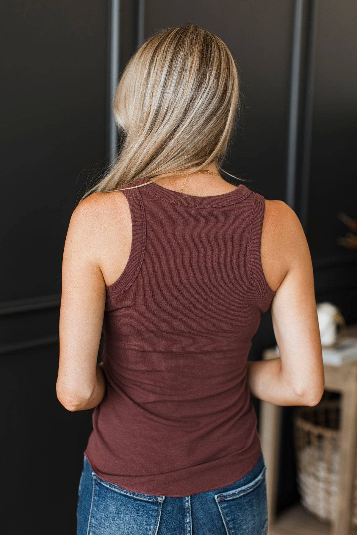 Inspiring Memories Ribbed Tank Top- Espresso - Image 7