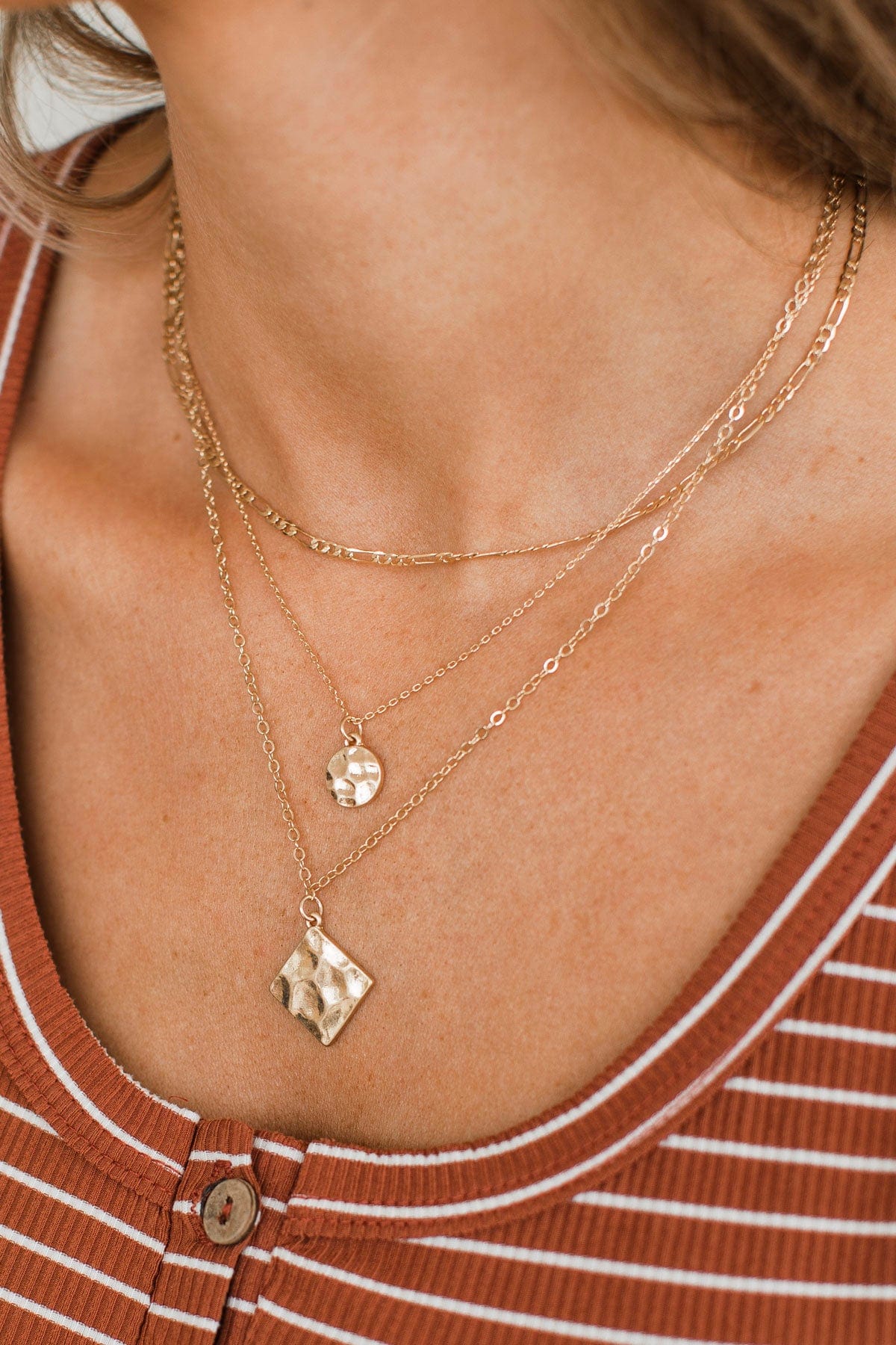 Instant Icon Necklace & Earring Set- Gold - Image 2