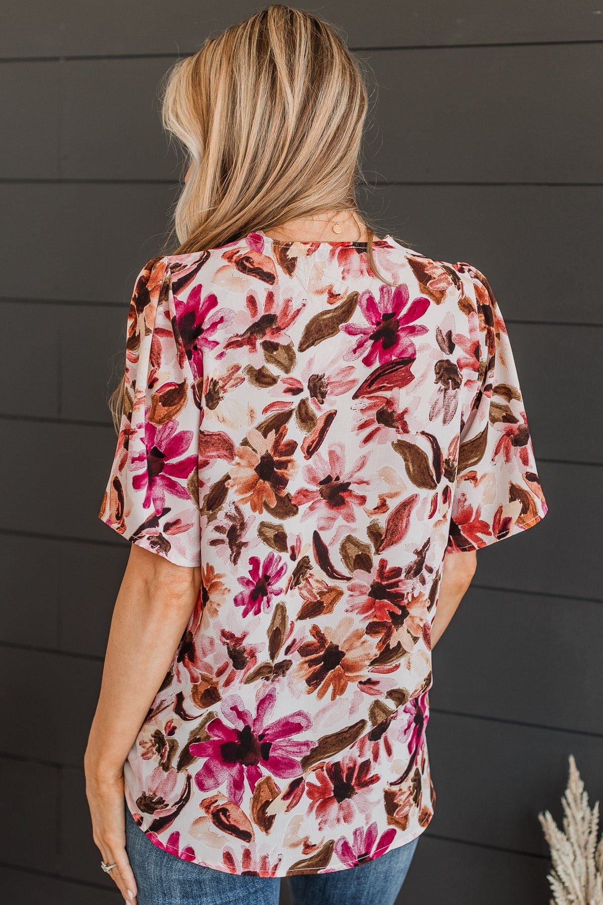 Irresistible Love Floral Top- Ivory - Image 7