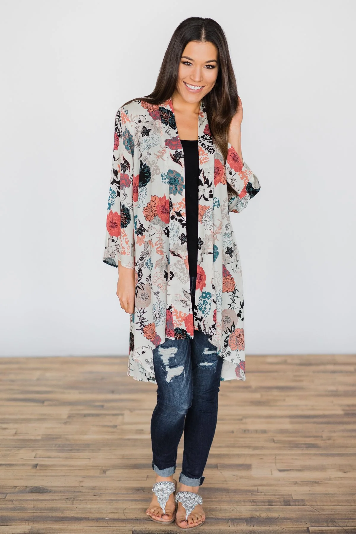 Isn't She Lovely Floral Kimono - Image 2