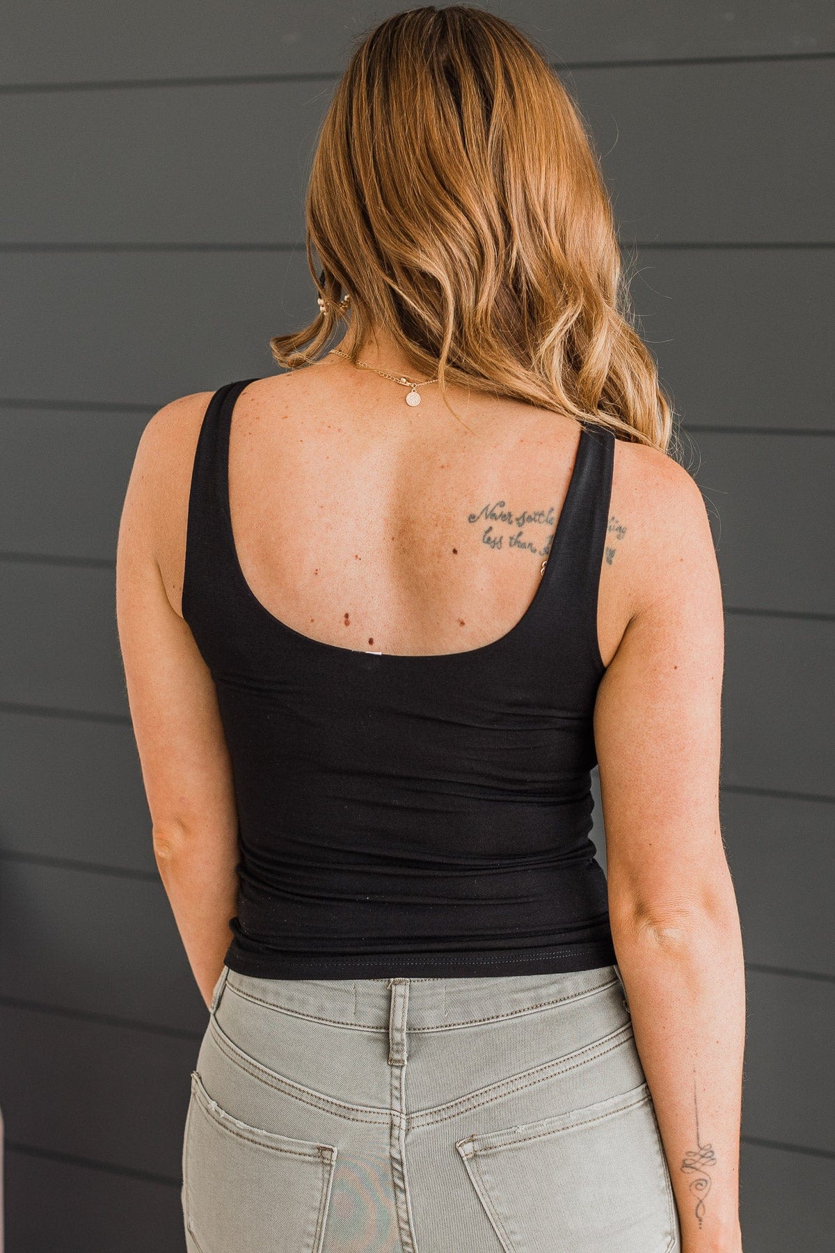 Isn't She Lovely Knit Tank Top- Black - Image 6