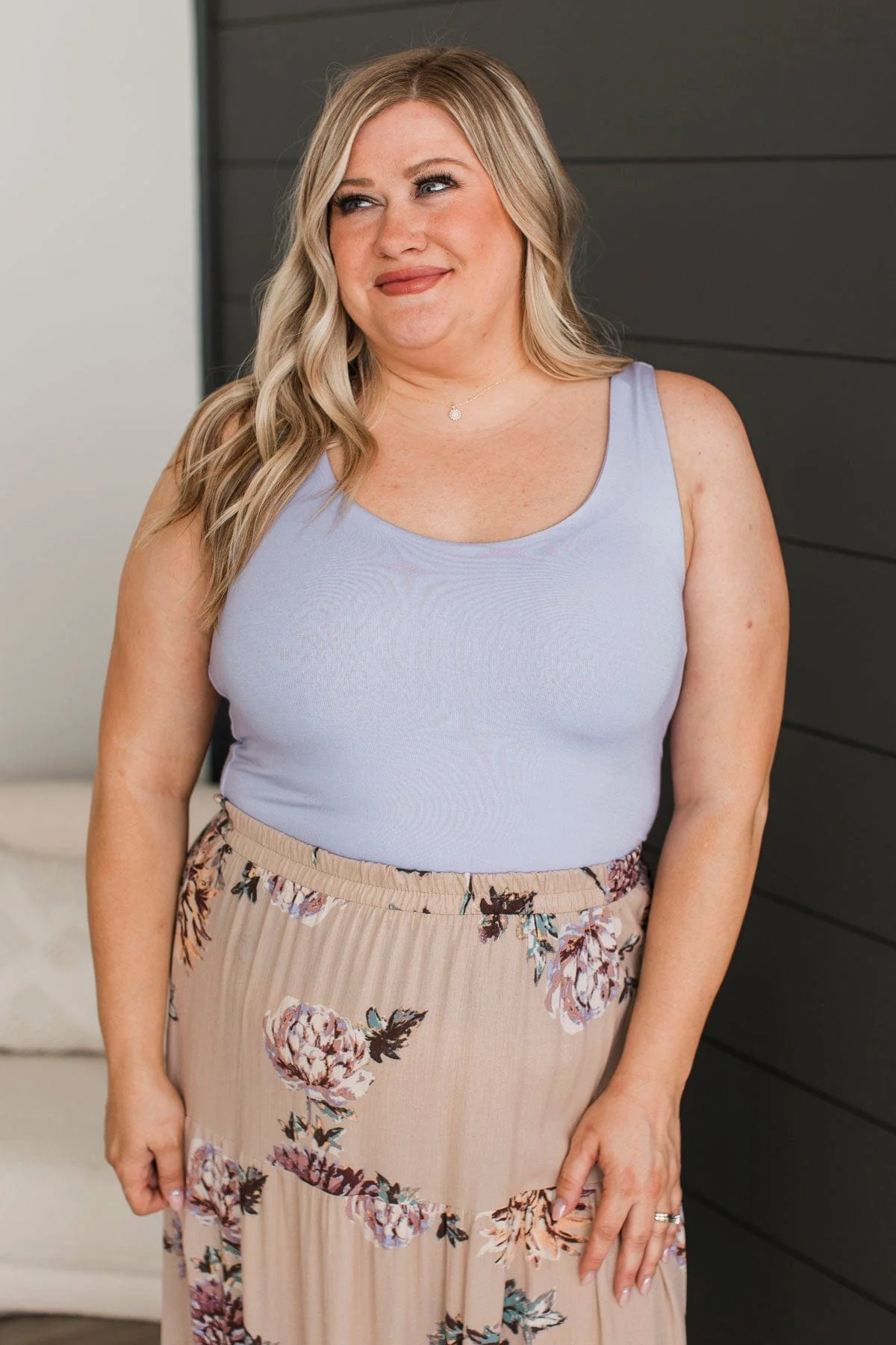 Isn't She Lovely Knit Tank Top- Blueberry - Image 2