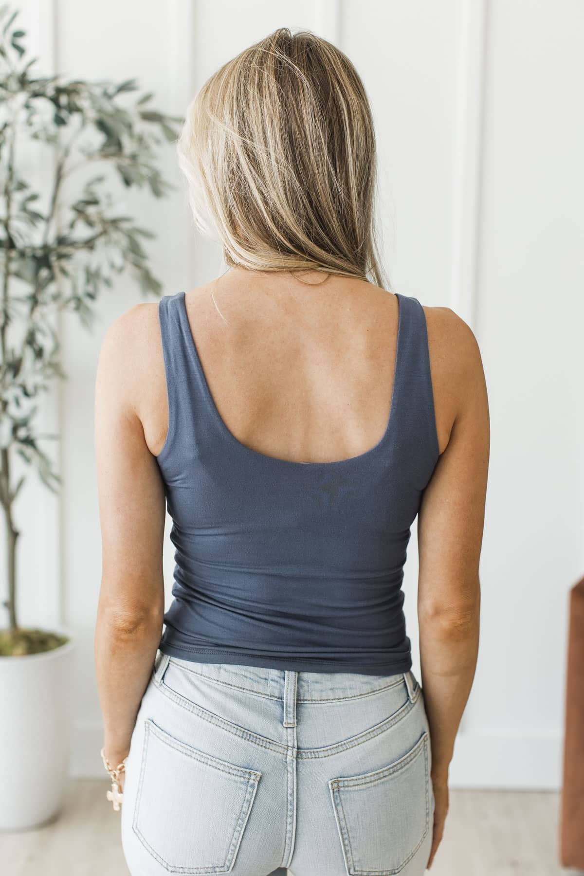 Isn't She Lovely Knit Tank Top- Dark Denim - Image 7