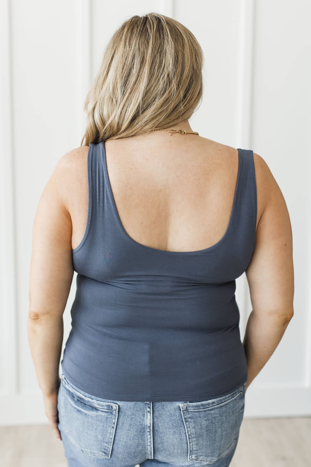 Isn't She Lovely Knit Tank Top- Dark Denim - Image 8