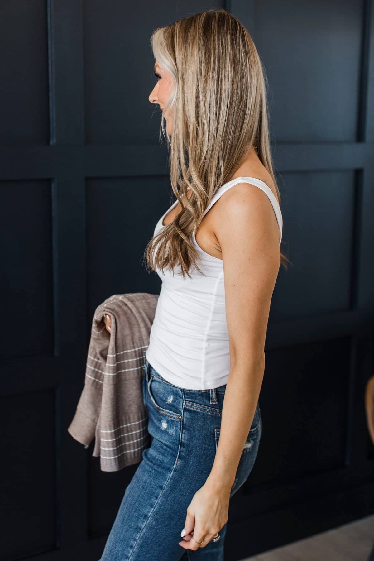 Isn't She Lovely Knit Tank Top- Off-White - Image 4