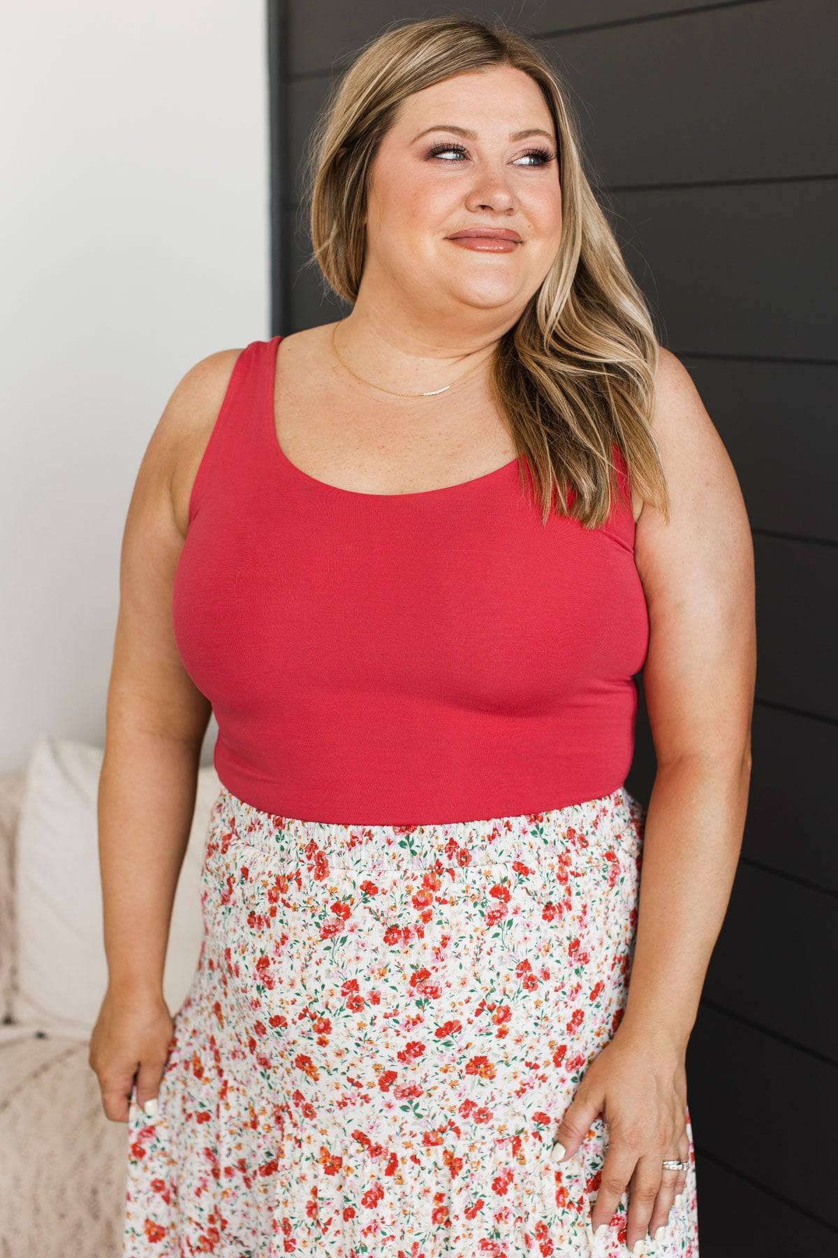 Isn't She Lovely Knit Tank Top- Poppy Red - Image 4