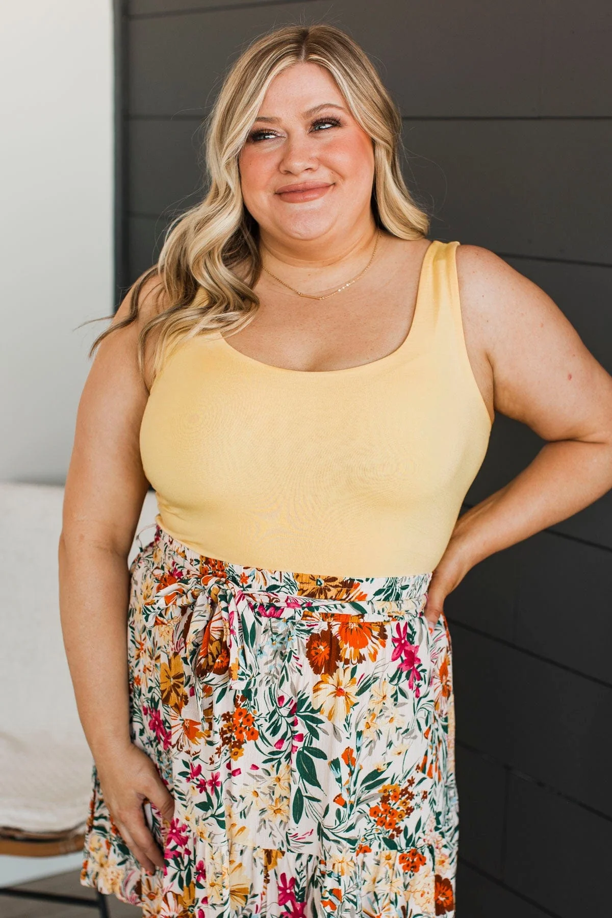 Isn't She Lovely Knit Tank Top- Yellow - Image 2