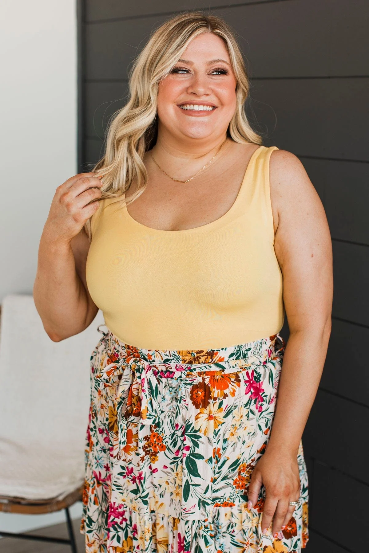 Isn't She Lovely Knit Tank Top- Yellow - Image 4