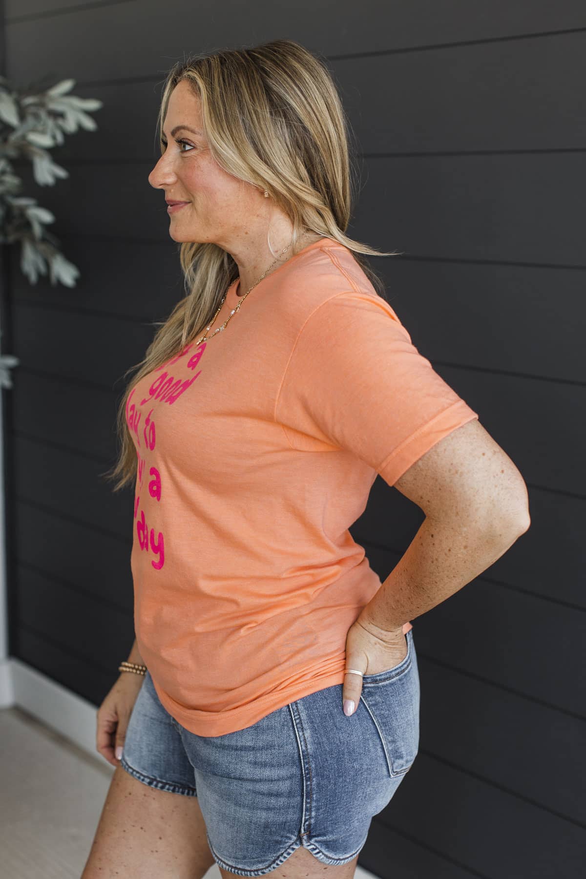"It's A Good Day To Have A Good Day" Graphic Tee- Orange - Image 7