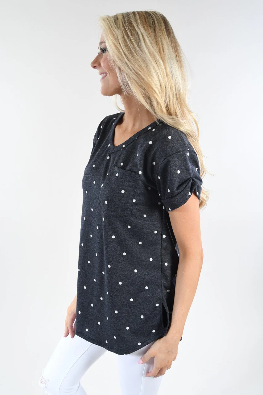 It's All About the Dots Top - Deep Navy - Image 5
