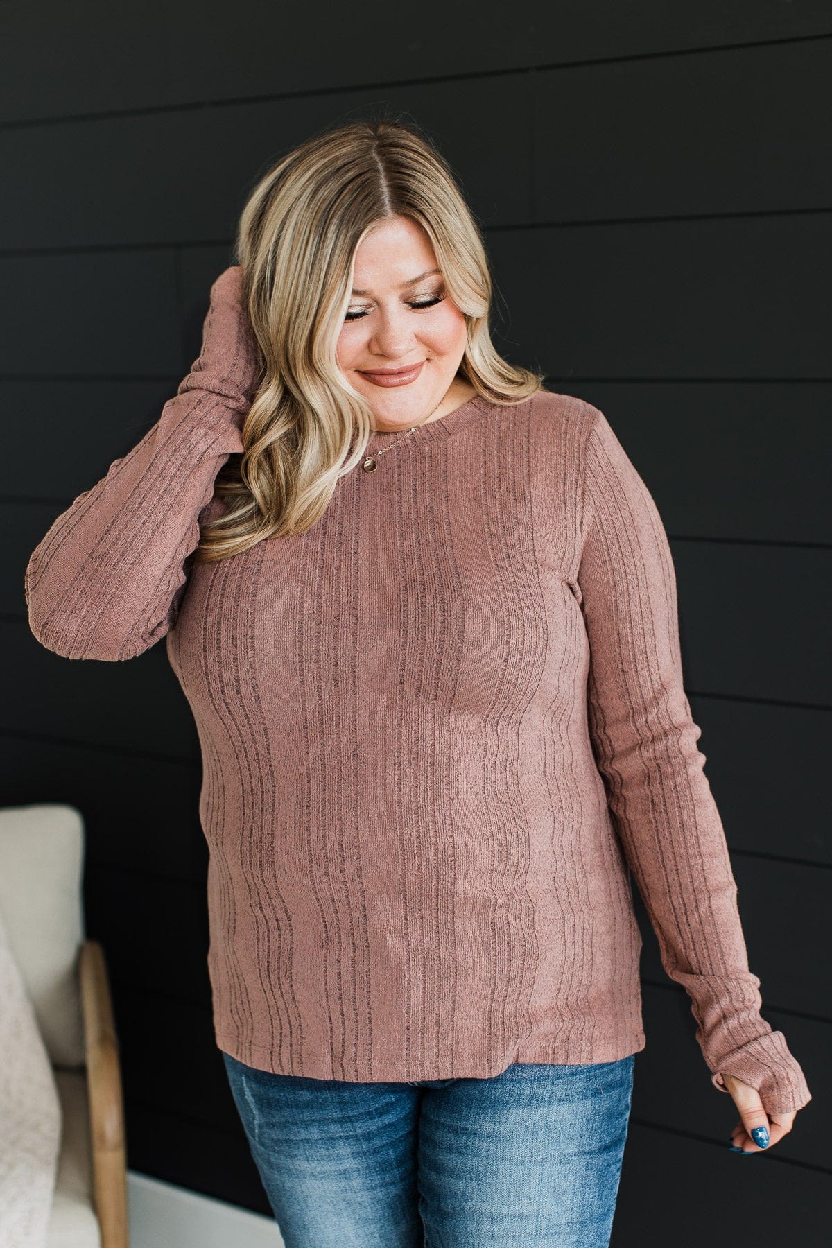 It's Been Lovely Knit Top- Dusty Rose - Image 3