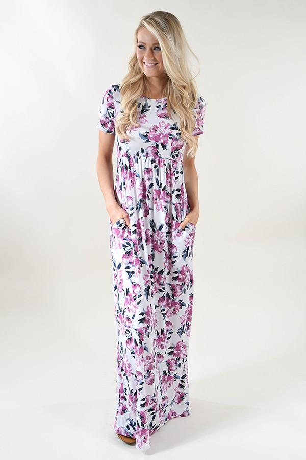 Ivory Dreams Floral Maxi Dress - Image 3