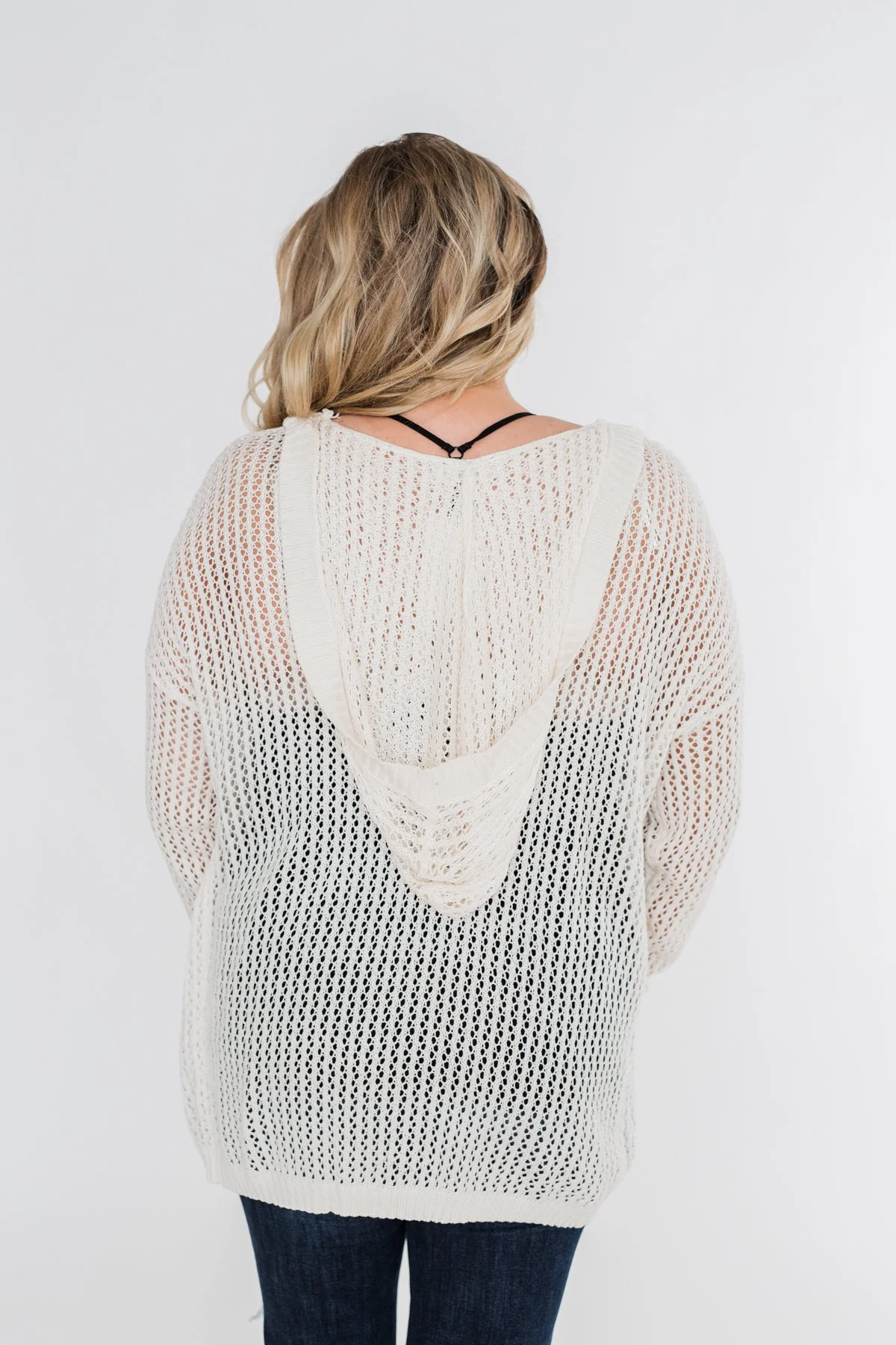Ivory Hooded Cardigan - Image 7