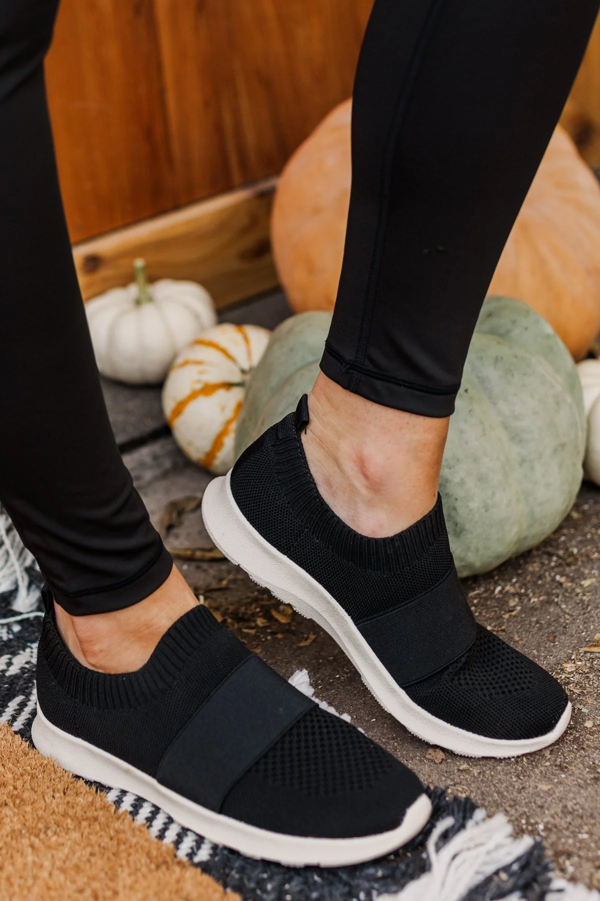 Jellypop Portland Sneakers- Black Knitted - Image 2