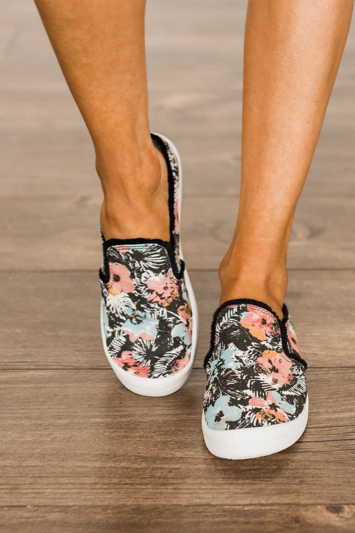 Jellypop Vibes Mule Sneakers- Black Multi Canvas - Image 3