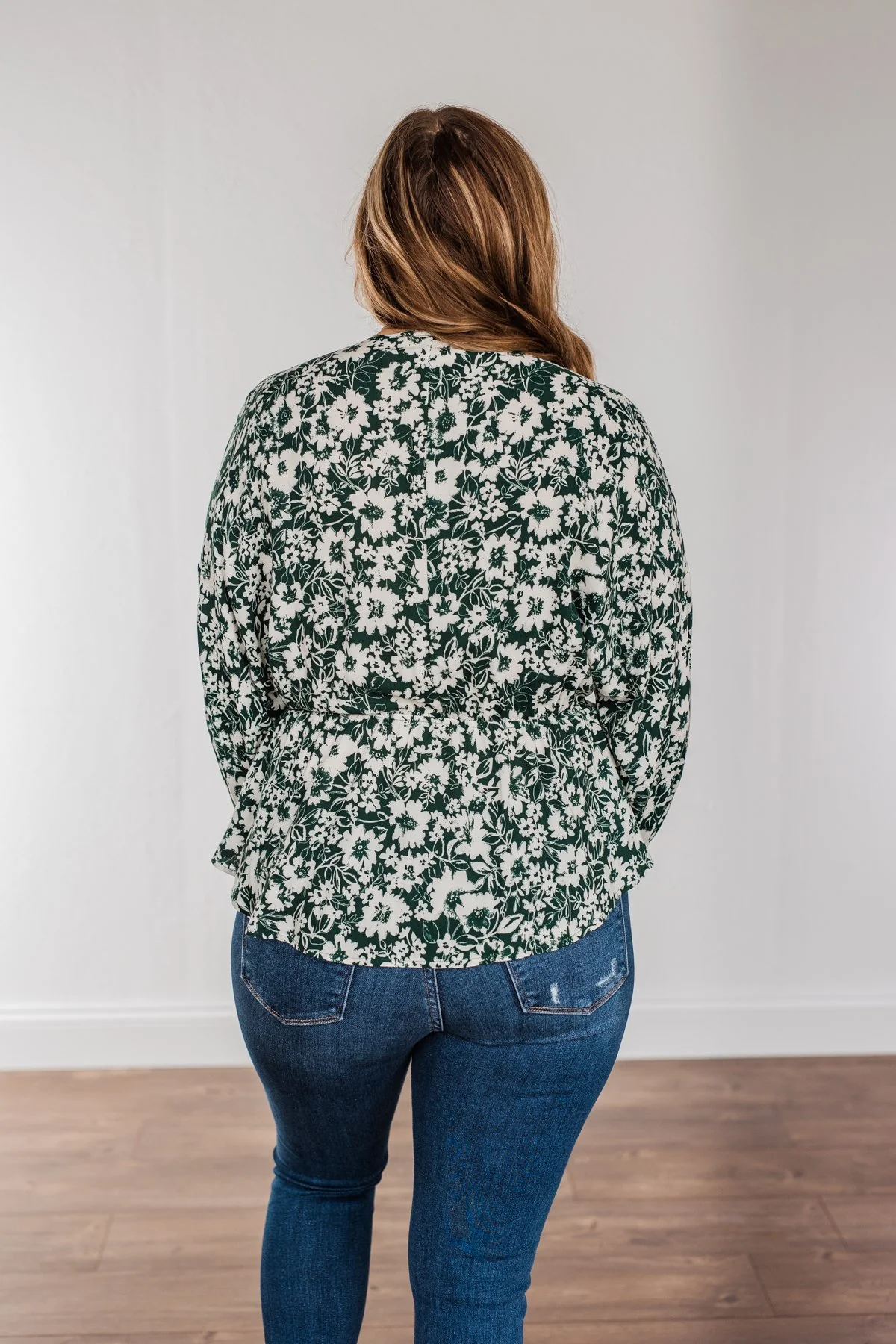 Joy to the World Long Sleeve Blouse- Hunter Green - Image 13