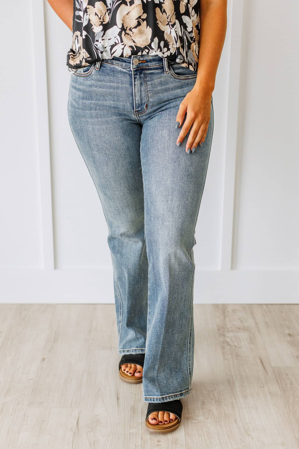 Judy Blue Low Rise Bootcut Jeans- Liliana Wash - Image 3
