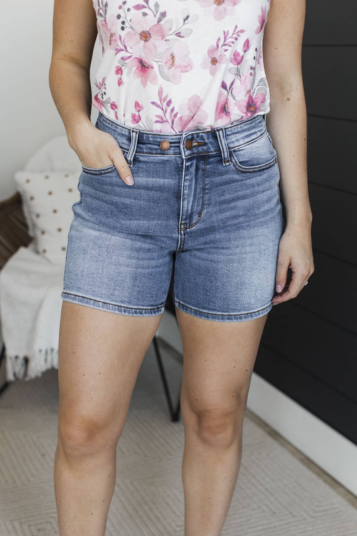 Judy Blue Dad Denim Shorts- Amaris Wash - Image 2