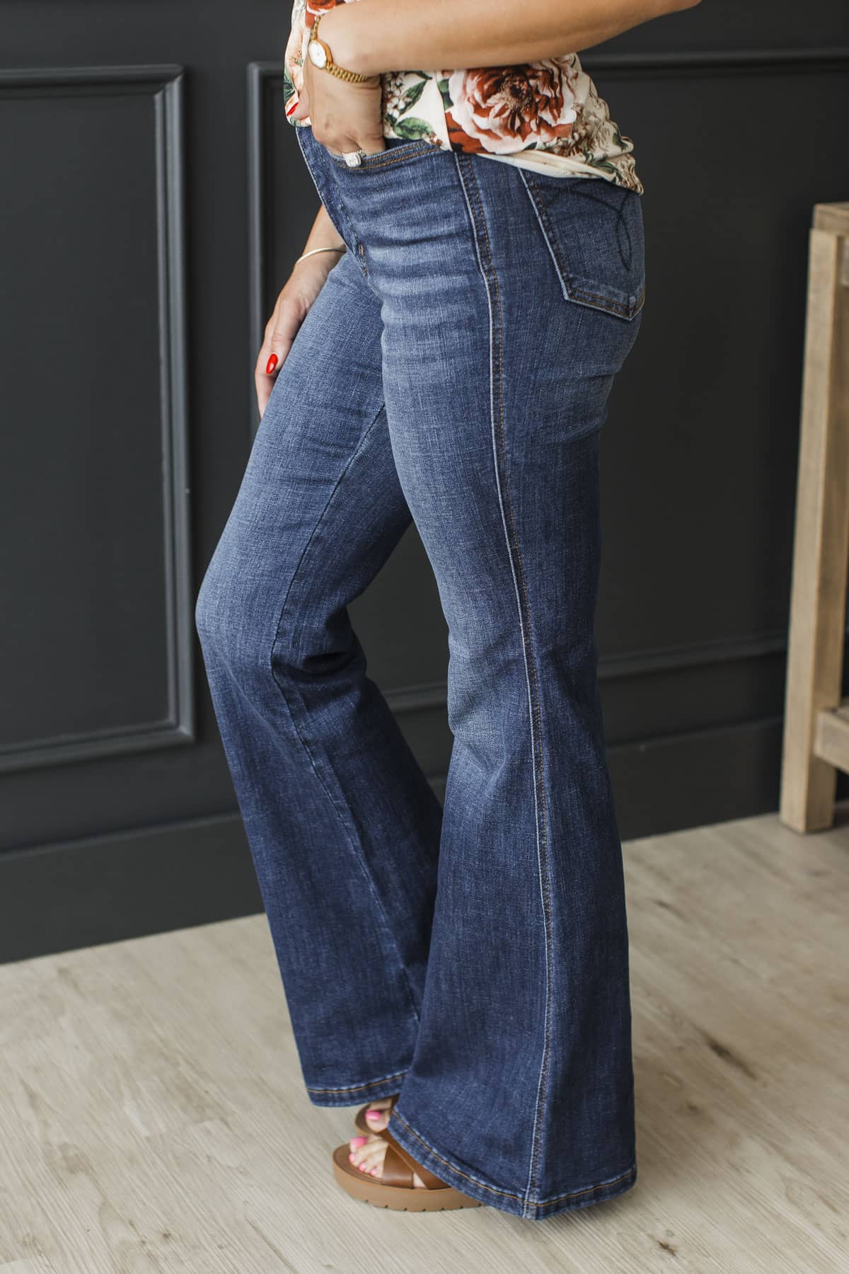 Judy Blue Flare Jeans- Maisy Wash - Image 3
