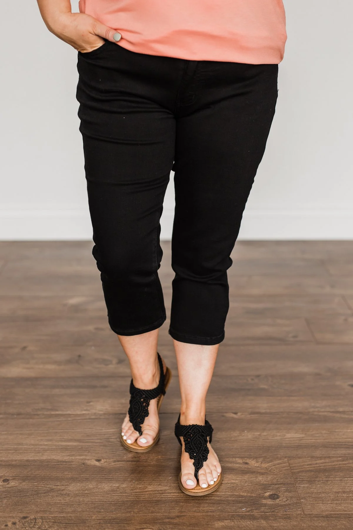 Judy Blue Mid-Rise Capris- Adaline Wash - Image 2
