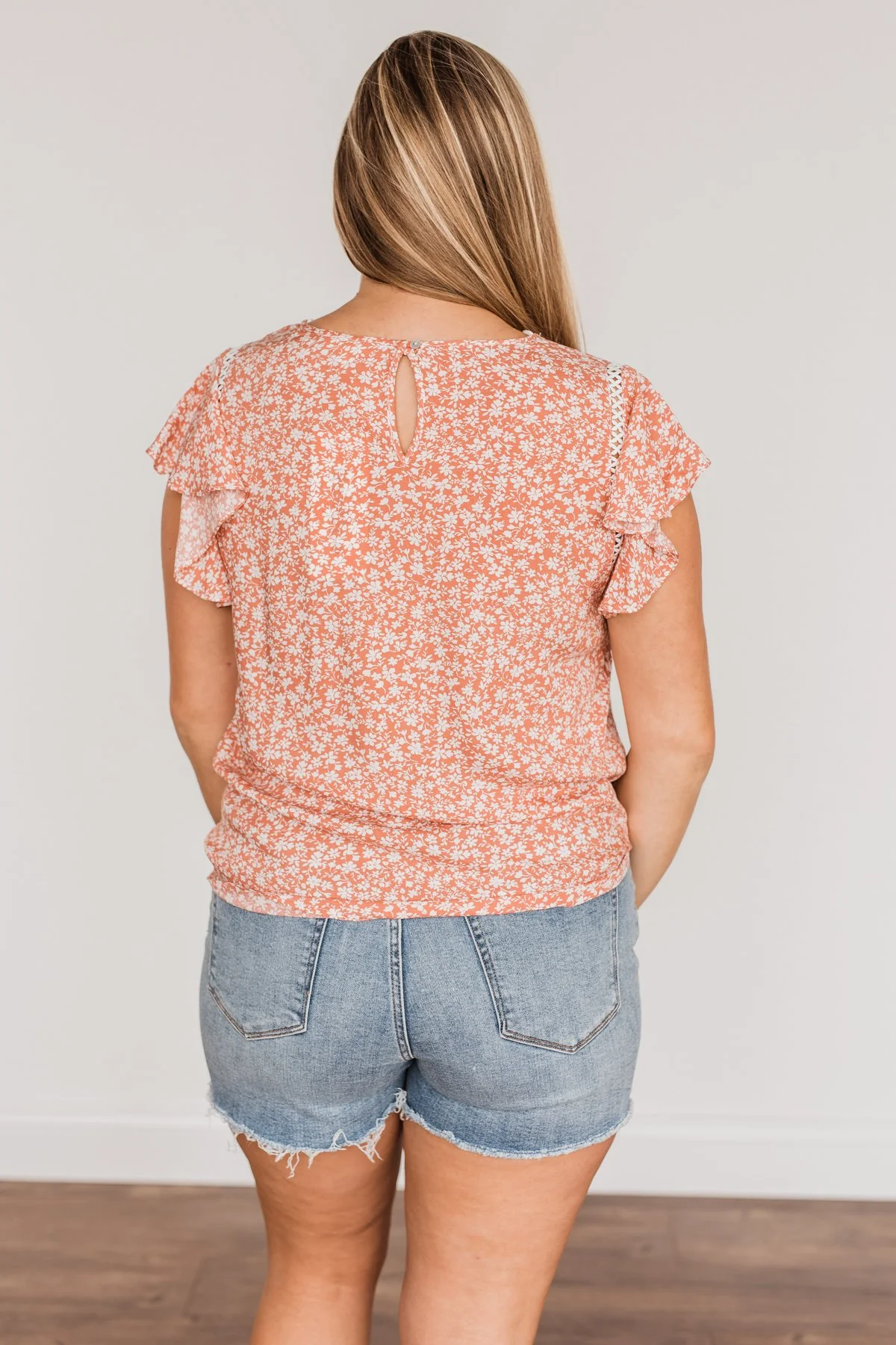 Jump For Joy Floral Blouse- Dusty Coral - Image 9