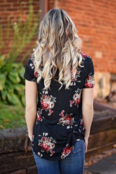 Jump On It Black Floral Tee - Image 4