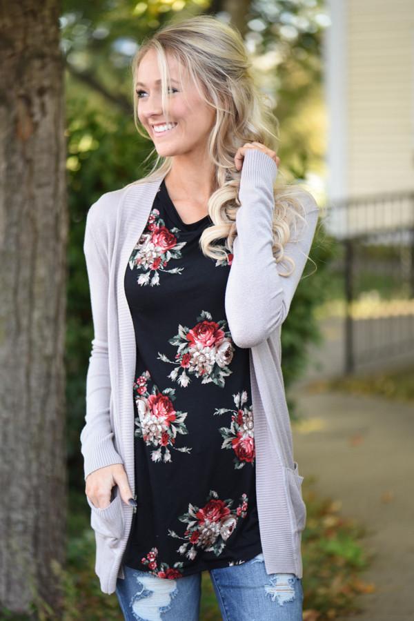Jump On It Black Floral Tee - Image 6