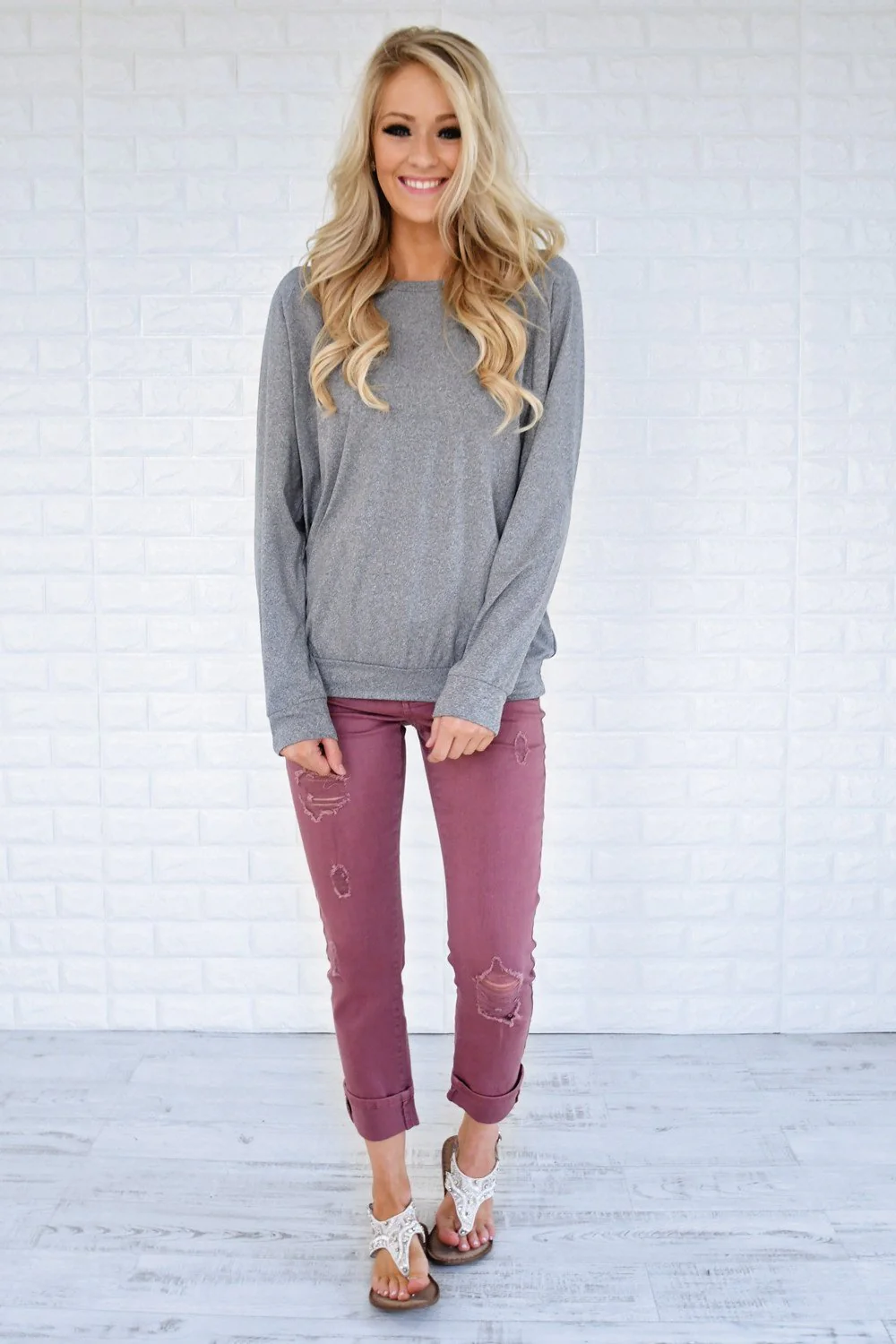 Just a Crush Sweater ~ Grey - Image 2