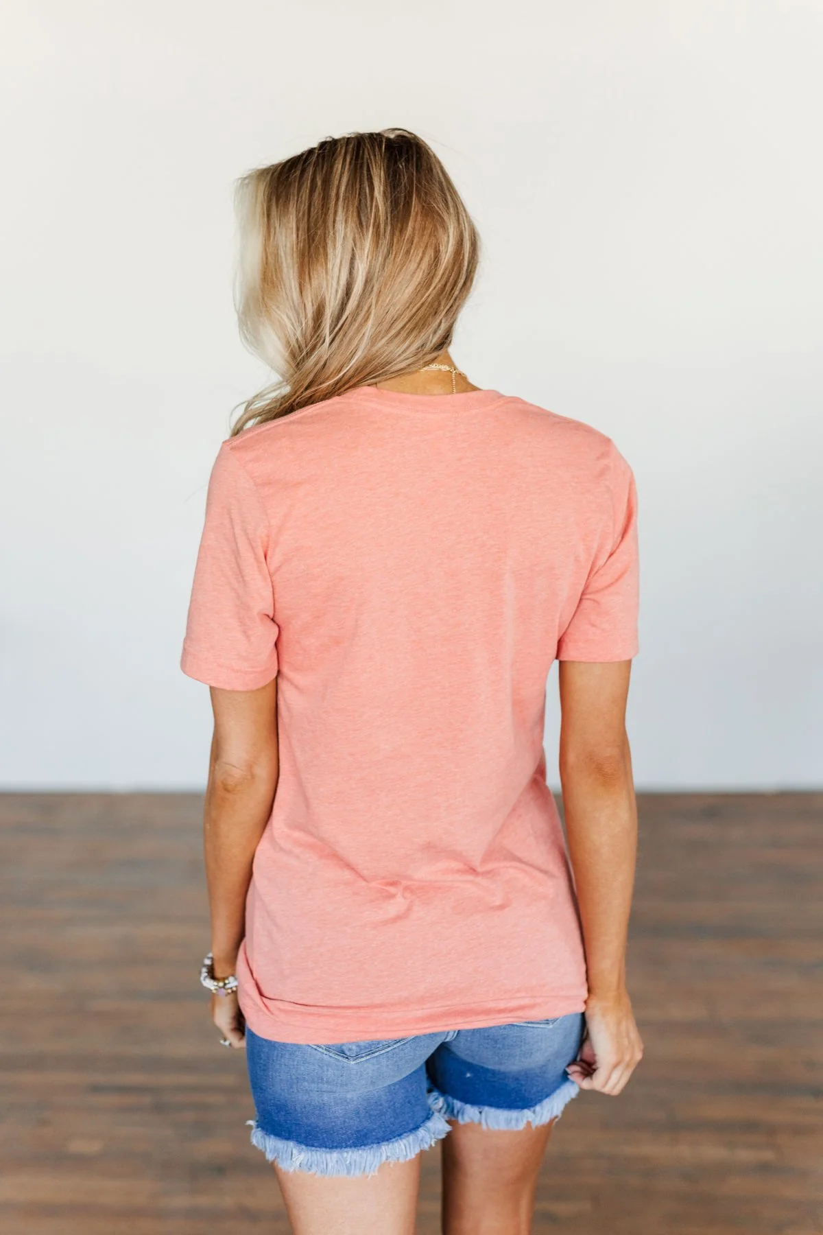 "Just A Small Town Girl" Graphic Tee- Dusty Peach - Image 6