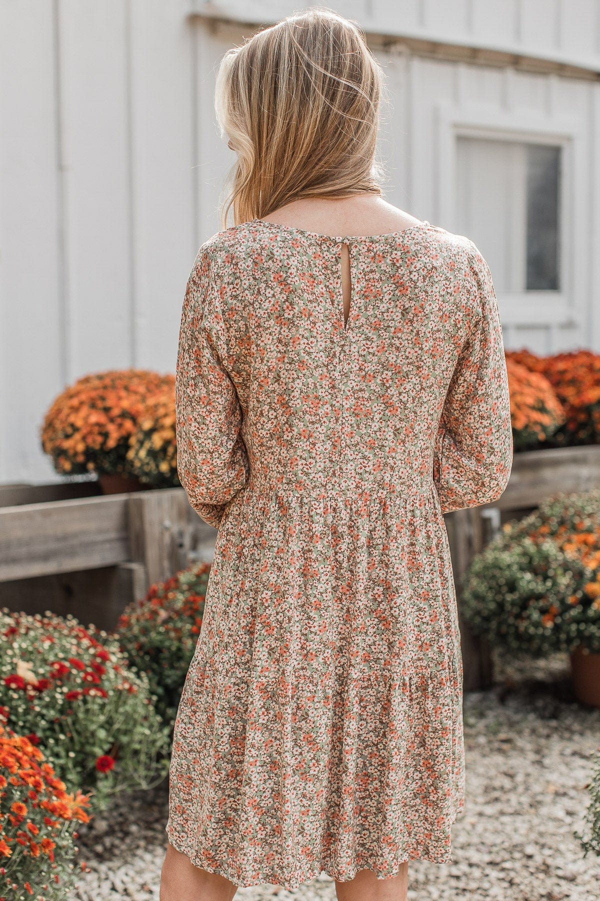 Just A Thought Floral Dress- Sage - Image 8