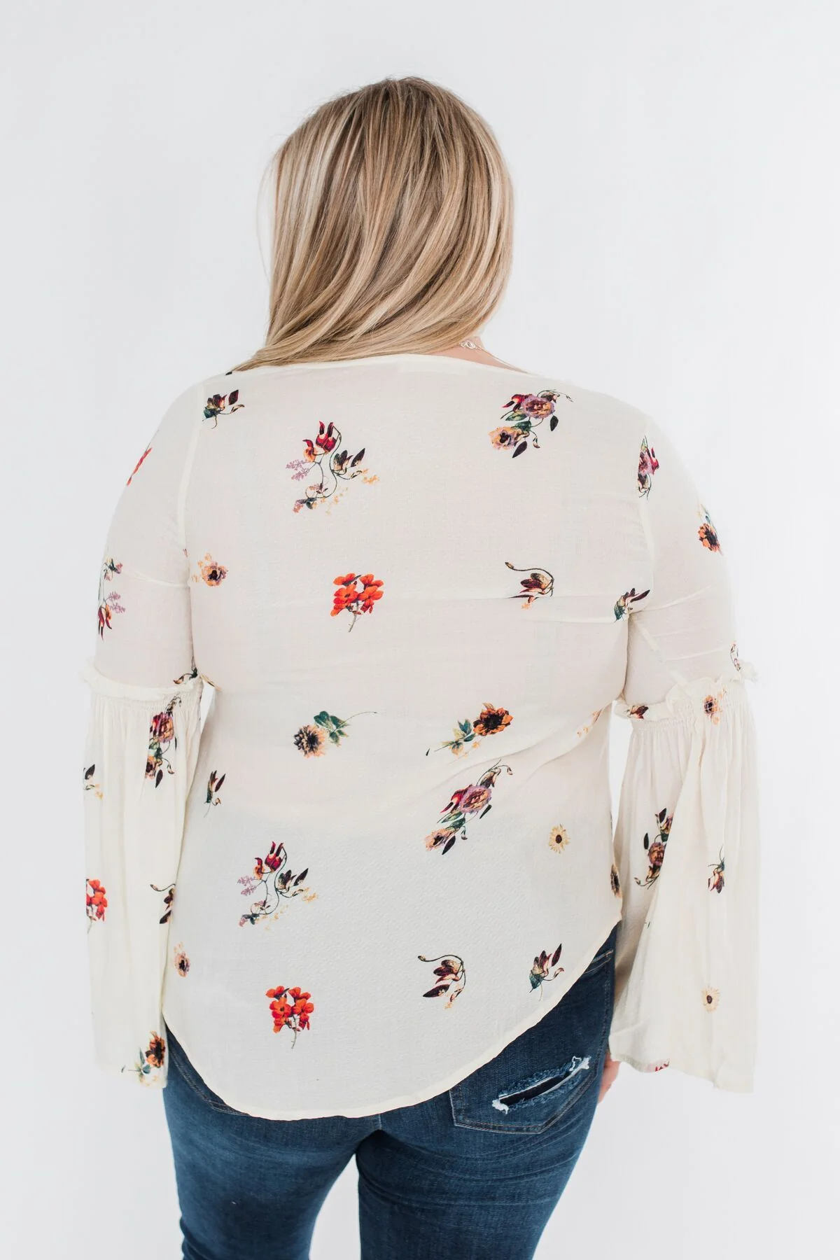 Just The Way You Are Floral Blouse- Ivory - Image 13