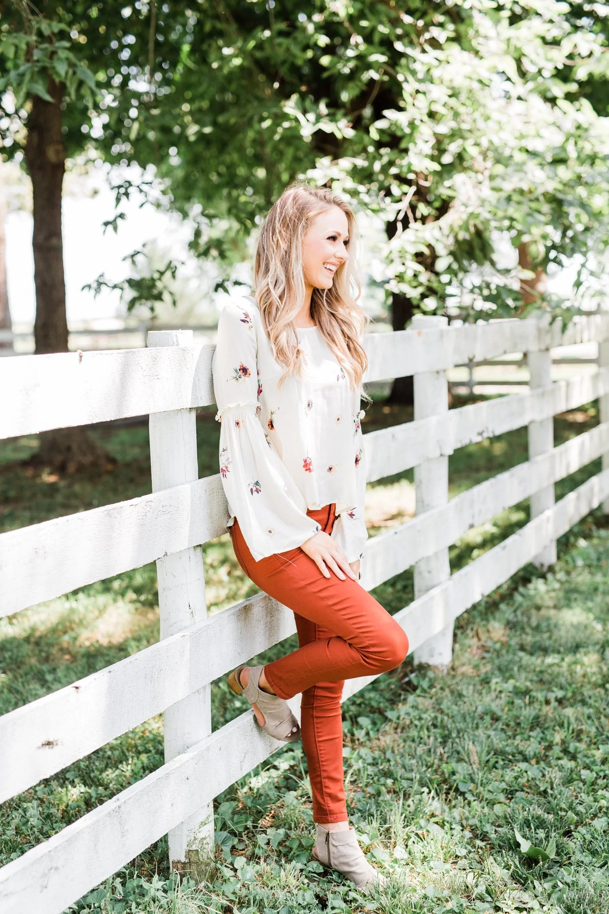 Just The Way You Are Floral Blouse- Ivory - Image 8