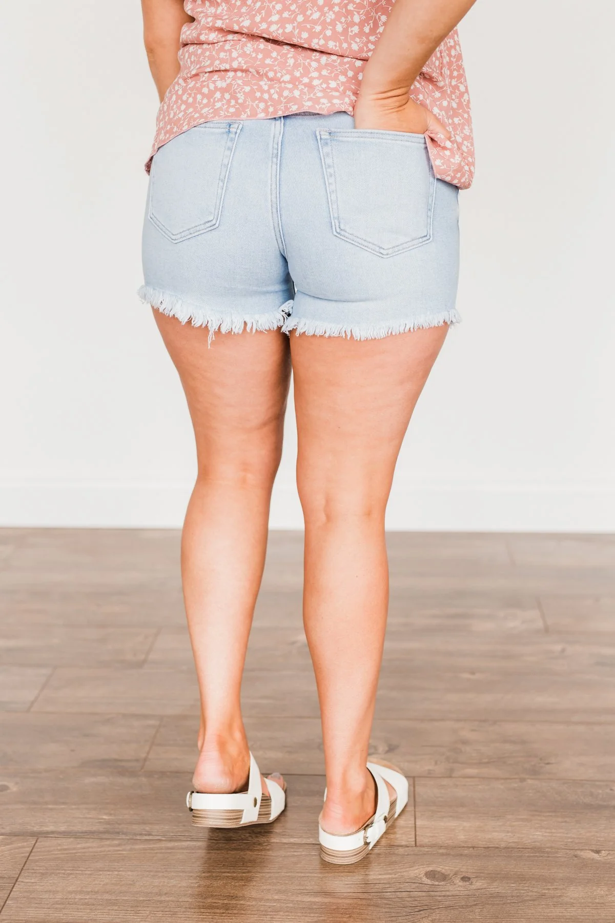 Just USA Raw Hem Shorts- Delaney Wash - Image 8